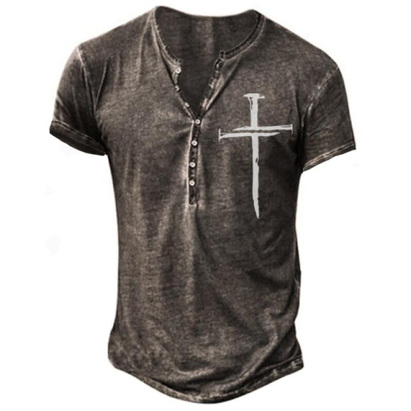 

Вінтажна чоловіча футболка з V-подібним вирізом і принтом з короткими рукавами, готична панк-футболка для чоловіків, оверсайз-топи, чоловіча вулична футболка 3XL