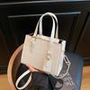 Leather niche temperament bag women's 2025 new light luxury messenger bag high-end portable tote bag