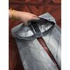 American Washed Cat Whisker Pleated Jeans Men's Spring and Autumn High Street Scimitar Pants Vibe Loose Wide-leg Pants