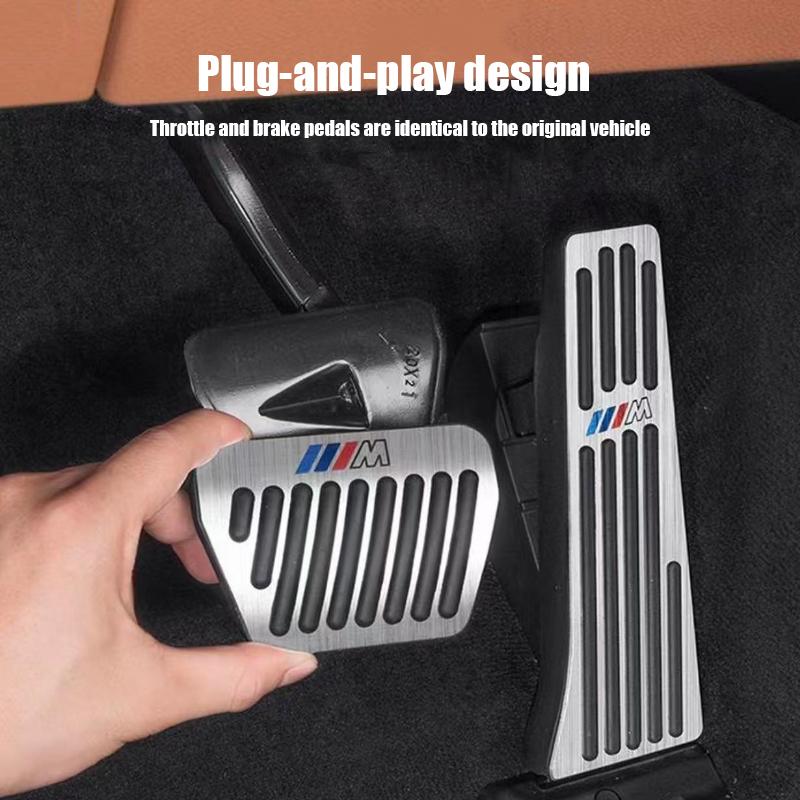 For BMW 1 2 3 4 5 6 7 Series X1 X3 X4 X5 X6 F20-F31 F34 F32 F33 F36 Accelerator Brake Pedals Footrest 3D Covers Car Sticker UF0