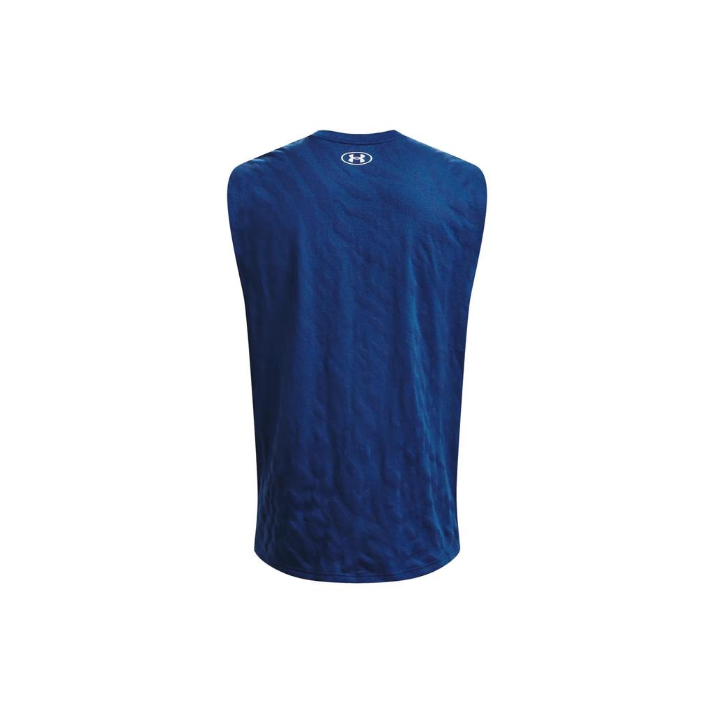 Under Armour Project Rock Printed Pullover Training Vest Men Tops Phantom-Blue 1379019-471