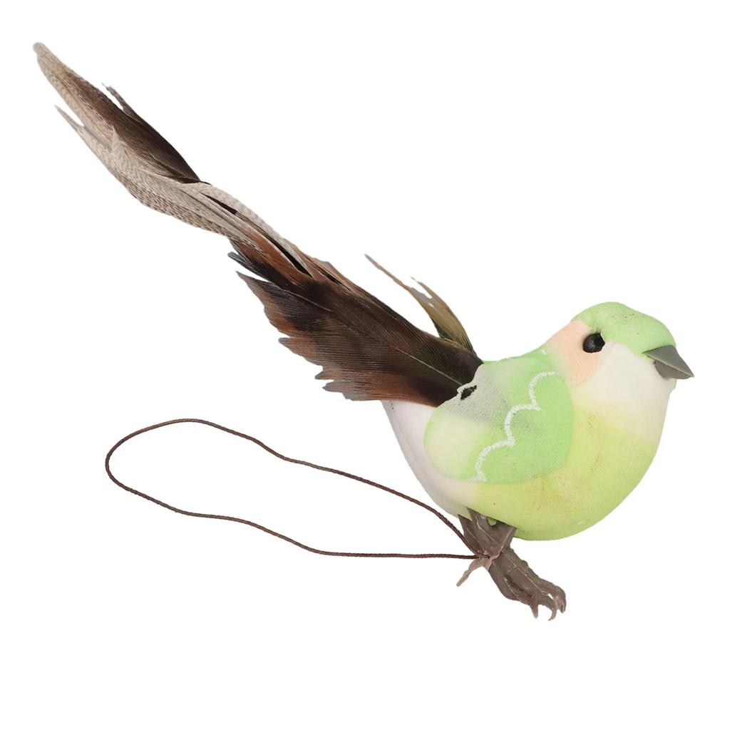 6x Fake Feather Bird Xmas Tree Decor Perched Woodland Birds Decor Adornment Home Decorations For Yard Garden Outdoor Living