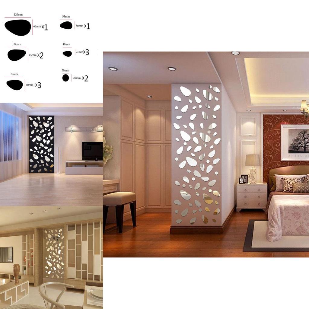 Set Luxos de 12 Autocolante de Perete din Vinil Oglindă pentru Decor Unic al Casei și Artă