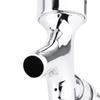 Beer Draft Faucet, Draft Beer Keg Faucet with Flow Controller Chrome Plating Shank Tap Kit, G5/8 Thread and 1-2/5''X3/16'' Brass Tube Elbow