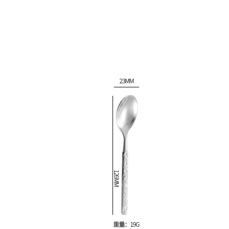 Stainless steel tableware set 304 stainless steel tableware tableware ins wind creative stone pattern knife, fork and spoon stainless steel tableware