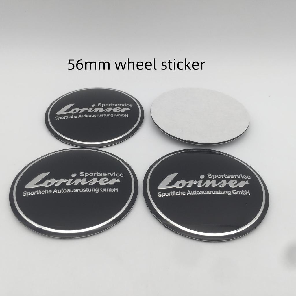 4 Stück 56mm 75mm Lorinser Logo Autoemblem Radnaben-Mittelkappe Abzeichen Abdeckungen Aufkleber Styling-Zubehör
