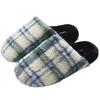 Cotton slippers women's winter retro plaid winter warm home indoor non-slip home plush couple slippers winter