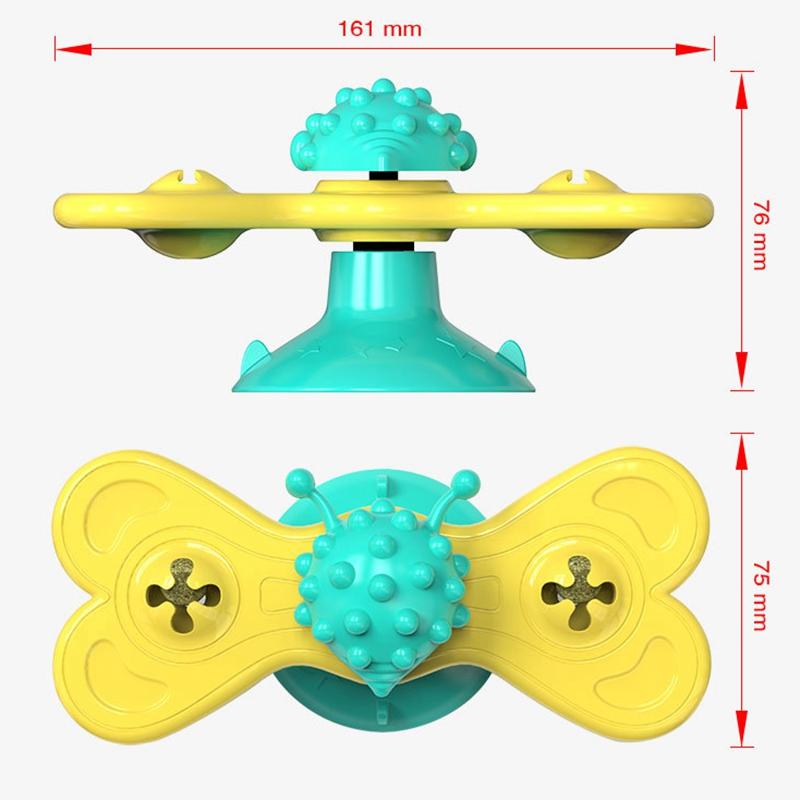 Cat Rotating Windmill Toy Interactive Playing Training Cat Game Turntable Teeth Cleaning Pet Products Animals Kitten Accessories
