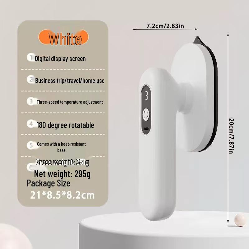 Compact Wireless Portable Mini Iron for Dorms and Travel белый