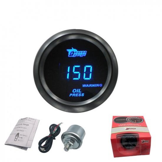 2" 52mm Oil Pressure Gauge Oil Press Meter Electronic Digital W/Sensor 0-150 PSI