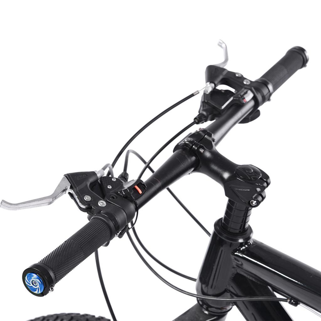 1 Pair Cycling Handle Bar End Bike Lock on Handlebar Grips Accessory (Black)