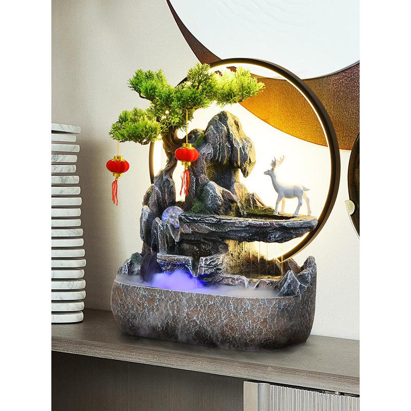 Feng Shui Water Feature: Circulating Fountain for Wealth Attraction and Landscaping – Perfect for Living Rooms, Offices, or Housewarmings