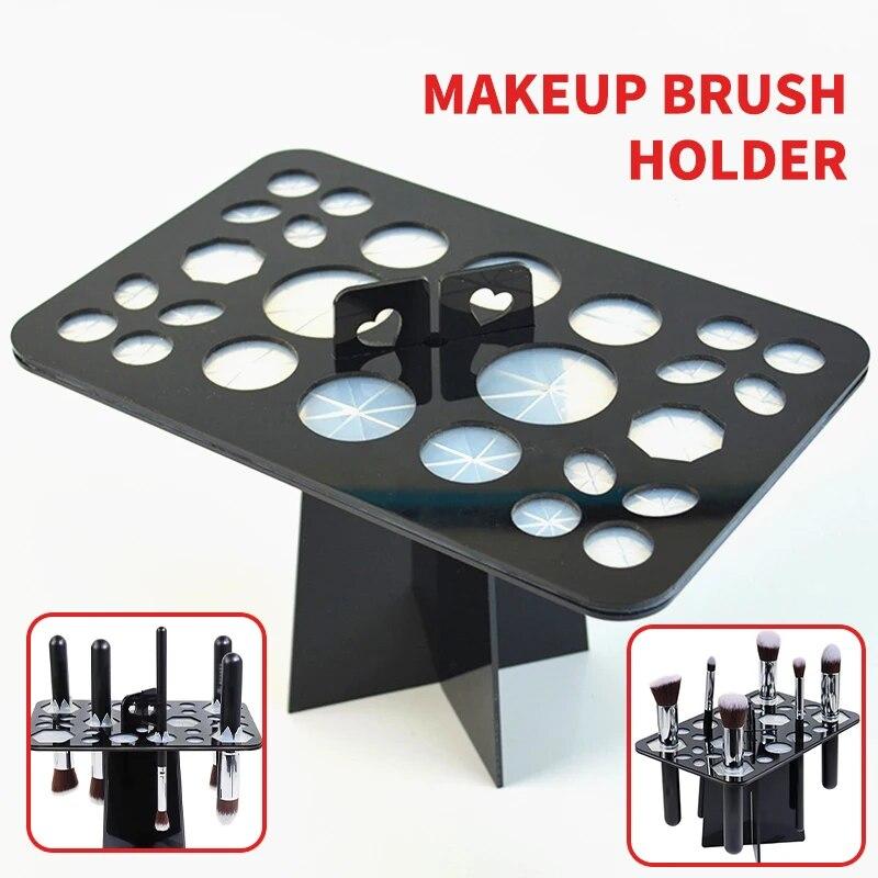 

Makeup Brush Drying Rack Foldable Acrylic Makeup Brush Rack Is Used To Store And Dry Various Sizes And Types Of Brushes чорний