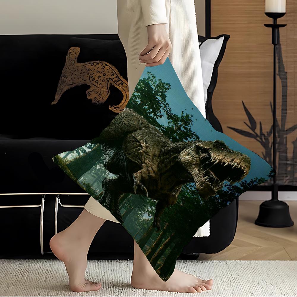 

Jurassic Dinosaurs 45*45cm Cushion Cover Pillow Cover Decor Pillowcase Home Pillowcase For Couch Pillow 16x16Inch