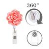 Resin Shiny Flowers  Retractable  Easy-to-pull Buckle  Rotating  Easy-to-pull Certificate Buckle  Nurse Scroll Badge