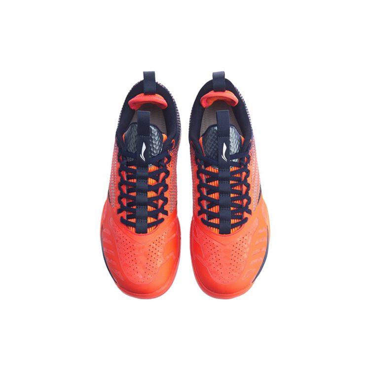 Li Ning Cool Shark 2.0 Atmungsaktiv Dämpfend Niedrig geschnitten Badminton Schuhe Unisex Neon Fruchtrot AYAQ001-3