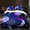 Sun Moon King Queen Duvet Cover Boho Magic Style Bedding Set for Teens Adults Golden Exotic Tribe 2/3pcs Polyester Quilt Cover