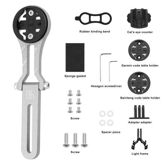 Bike Computer Mount Angle Adjustable Lightweight Heavy Duty Aluminum Alloy Universal Mountain Road Bike Handlebar Computer Holder Cycling Accessories
