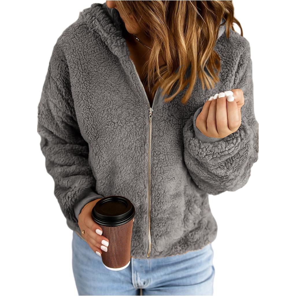 Women's Fashion Casual Solid-color Long-sleeved Cardigan Jacket
