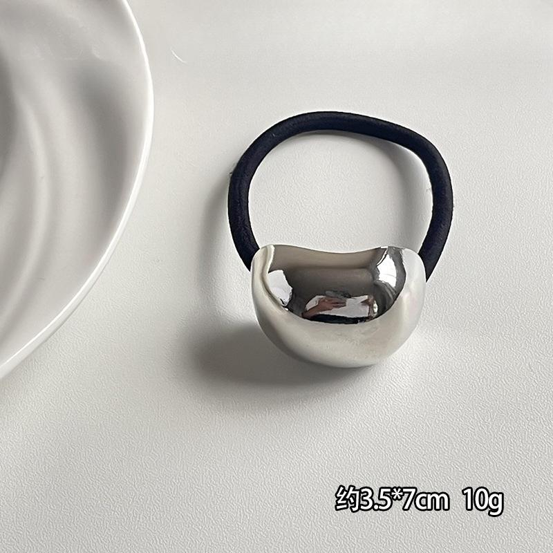 Korean Fashion Metal Irregular Double-Layer Hair Bands Ropes Women Headband Elastic Hairband Ponytail Holder Hair Accessories