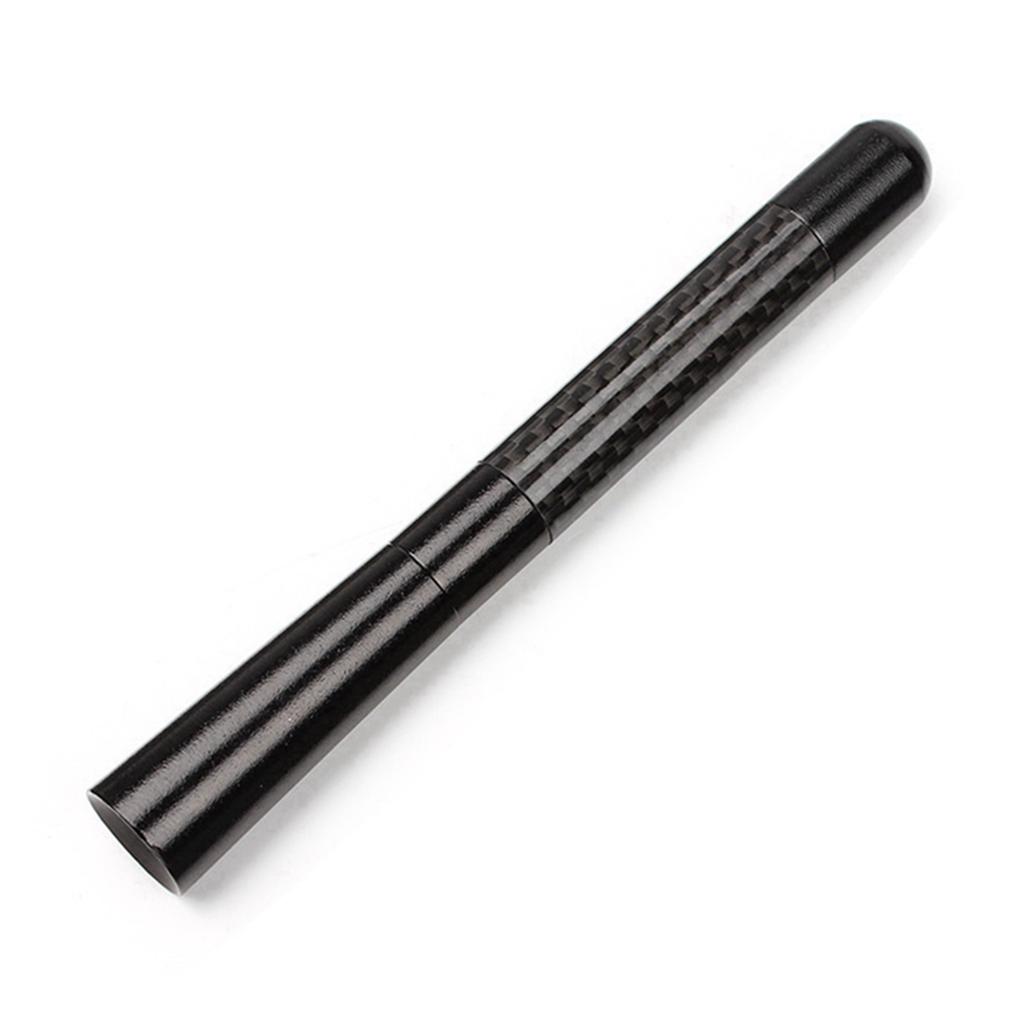 Antena de Radio Universal para Coche Radio Am//FM Negro con adaptador de fibra de carbono y aluminio autoradio est/éreo antiruido Negro