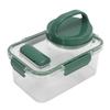 Salad Jar 1000ml Rectangular Portable Leak Proof Salad Container with Dressing Cup Fork for Outdoor Travel Picnic