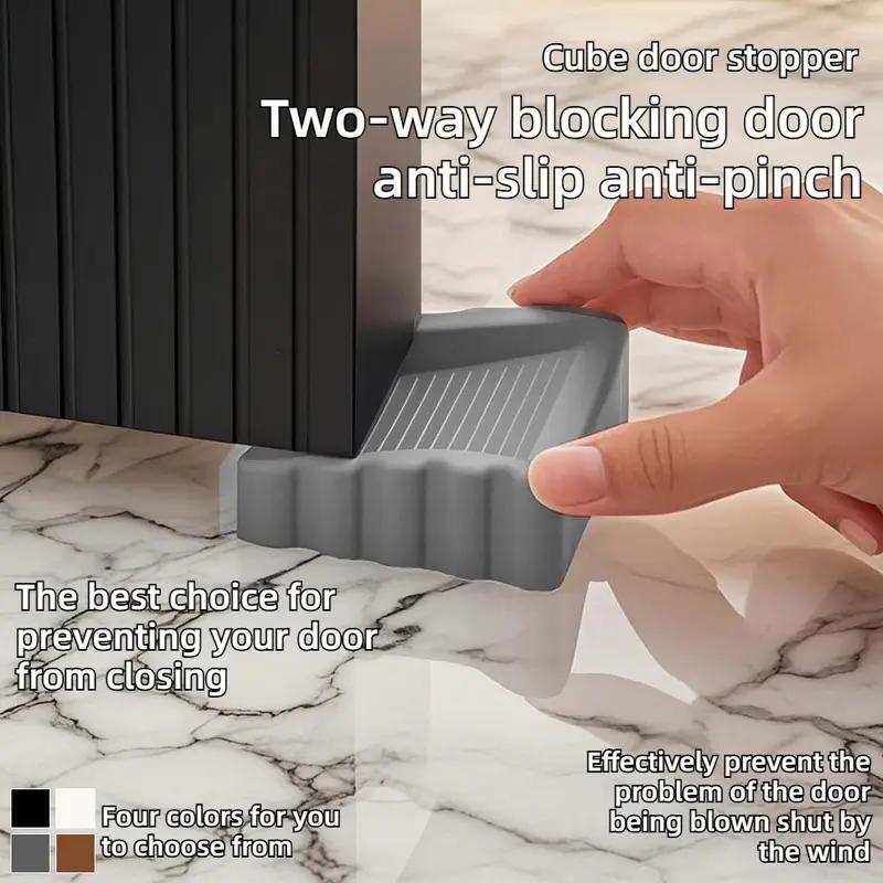 1pcs Door Stoppers - Non-Slip Rubber Wedge Door Stoppers ,Durable Plastic Anti-Collision Safety Holders for Under-Door Draft