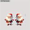 2D Flat Christmas Day Acrylic Cute Santa Claus Earrings Santa Claus Dangle Jewelry for Women Charms Holiday Carnival Party New Year Gifts