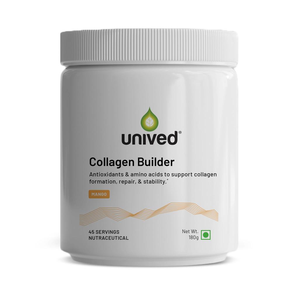 Unived Collagen Builder | Research Based Formulation for Collagen Synthesis, Hydration, & Protection | For Men & Women, Skin, Hair, Bones, & Tiss