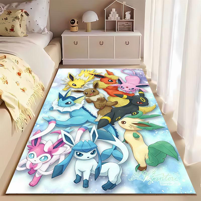 Colorful Eevee Evolution Carpet Suitable As a Non-slip Mat for the Living Room or Bedroom Sofa