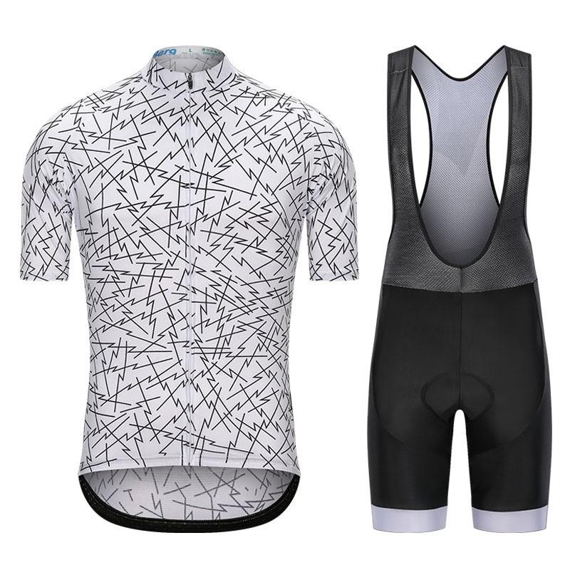 Men Women Cycling Jersey Bib Shorts Set Breathable Mountain Road Bike Outfit
