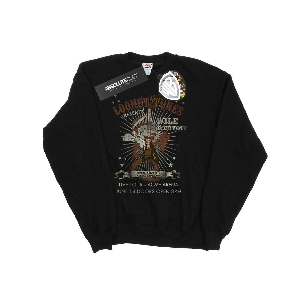 Looney Tunes Mens Wile E Coyote Guitar Sweatshirt