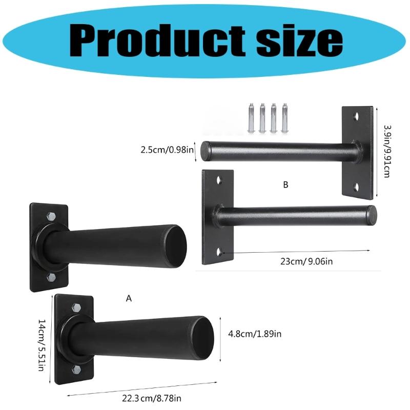 Multifunctional Pull Up Rod Handle With Barbell Sleeve Fitness Wall Mounted Weight Plate For Homes Gym Strength Training