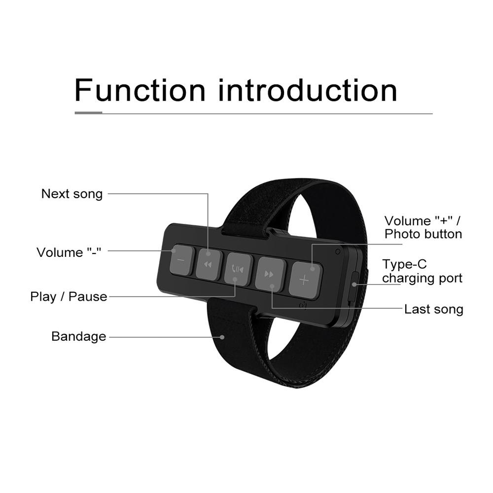 Wireless Bluetooth 5.0 Media Steering Wheel Remote Control Mp3 Music Play For IOS Android Smartphone Bike Motorcycle Kit GPS