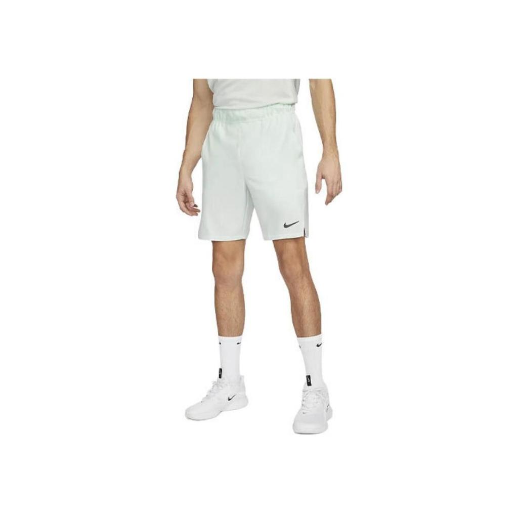 Nike Court Dri-Fit Victory Solid Color Logo Elastic Waist Straight Loose Shorts Men Bottoms Light-Green CV2545-394