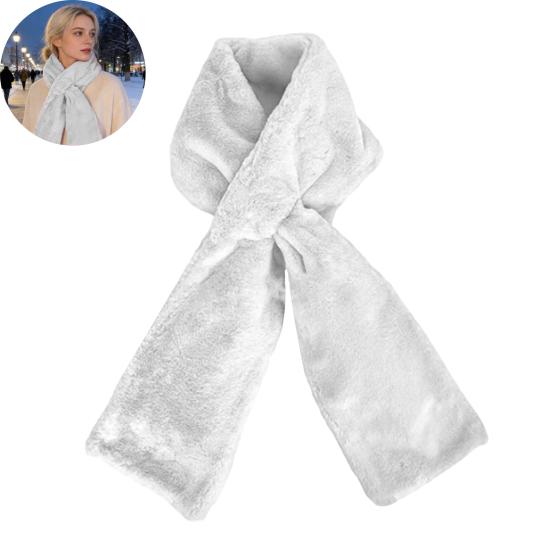 Cachecol com Zíper Invisível Cor Sólida Macio Confortável Quente Unissex Cachecol de Inverno Bolsos para Carteiras Celulares Cachecol de Passar com Pelo Sintético