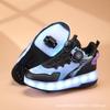 Children's Runaway Shoes Roller Skating Boys' Shoes Double-wheel Runaway Shoes Student Light Skates Shoes with Wheels
