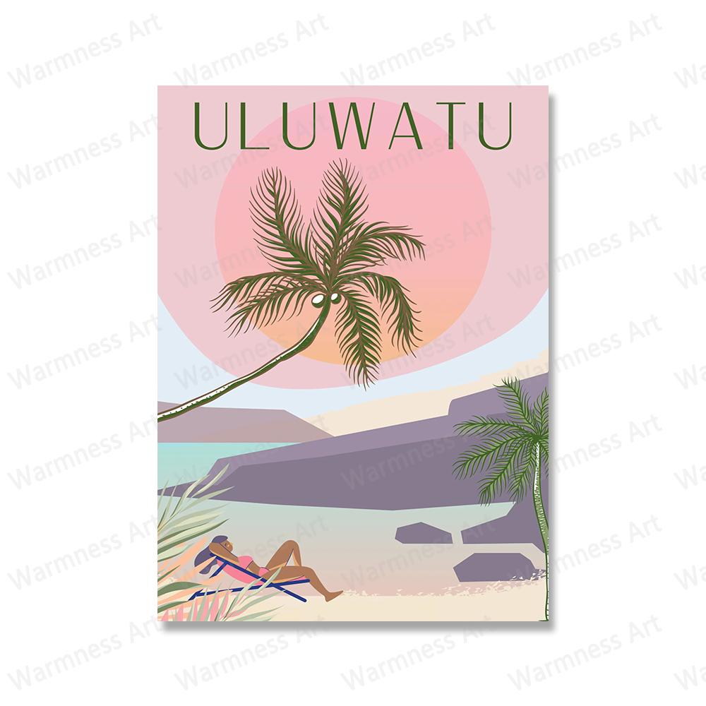 Landscape Wall Art Canvas Posters Nordic Prints Travel Bali Beach Sea Painting Pictures for Modern Living Room Home Decoration No Frame