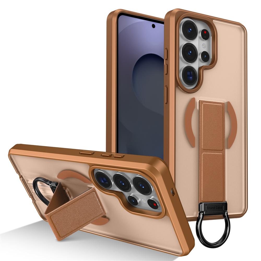 

Magnet Folding Magnetic Stand Phone Case For Samsung S26 S24 S25 Ultra S23 Plus For Magsafe Frosted Slim PC Translucent Cover Galaxy S23