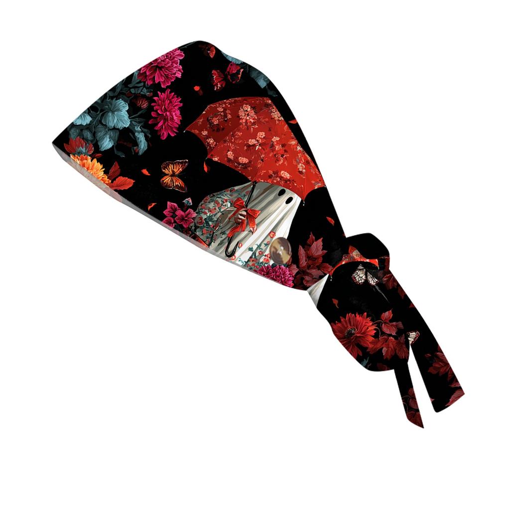 Women's Halloween Printed Ponytail for Work Shower Hair Wrap