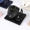 Multi-purpose Necklace Display Storage Stand Fashion Jewelry Tray with Partitioned  Boutique Store