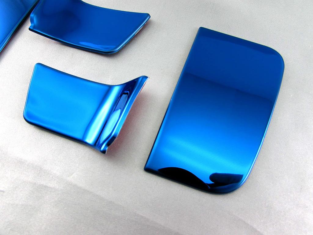 BRIGHTZ Stainless Steel Inner Door Handle for Toyota Solio Bandit Compatible with Toyota Solio Bandit and Covers, Plated, 4-Piece Set, Blue, (07, 37,