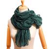 Women Pleated Scarf Thickened Weave Autumn Winter Scarf Solid Color Breathable Shawl Headscarf Outfit Accessories