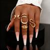 Party Daily Wear Rings Set Geometric lady Fashion suit 4Pcs exquisite  Handmade