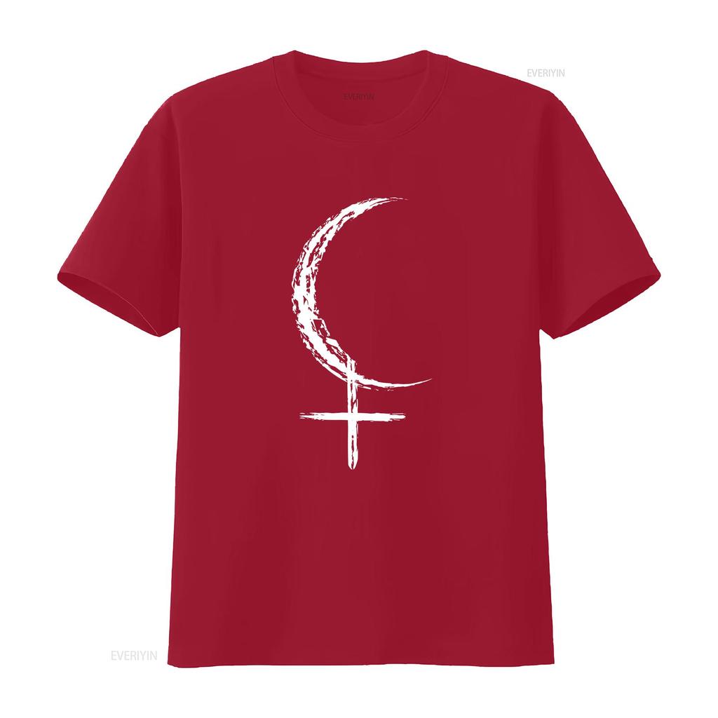 Lilith Symbol T Shirt Black Moon Witchy Jersey  vintage Washed Breathable Unisex Stylish fashion streetwear