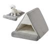Thickened Insulated Dog House Warm Shelter for Winter Semi-Closed Pet Nest with Cushion Puppy Kitten Tent Winter Kennel