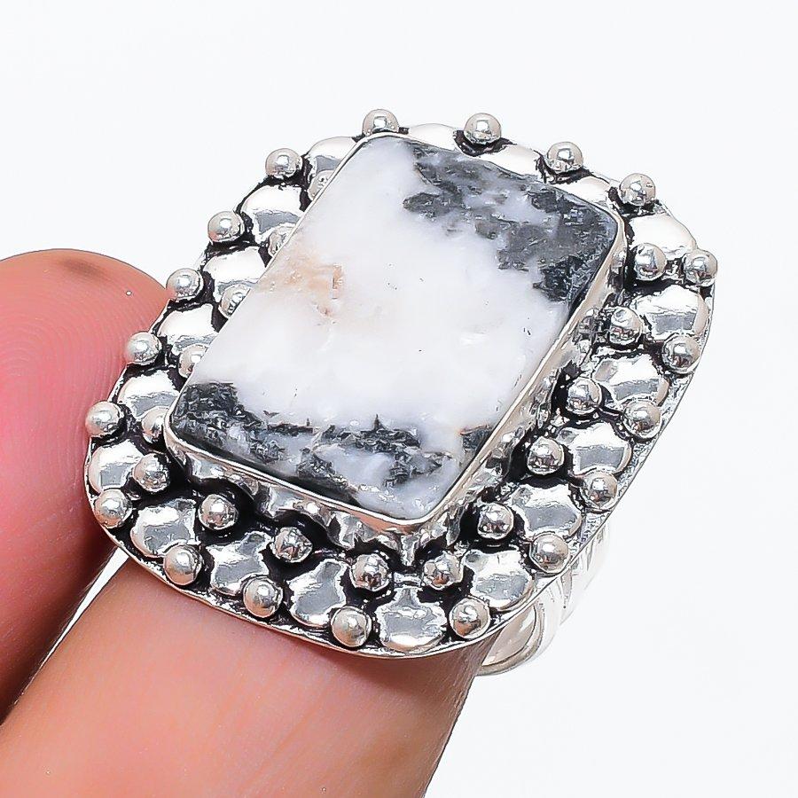 

Buffalo Jasper Gemstone 925 Sterling Silver Jewelry Ring Size 8