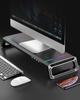 Monitor Stand with 4 USB Desktop PC Monitor Stand with Smartphone 8cm RGB PC Laptop Gaming 25kg Weight Capacity Ports, Stand, Stand, Drawer, Height,