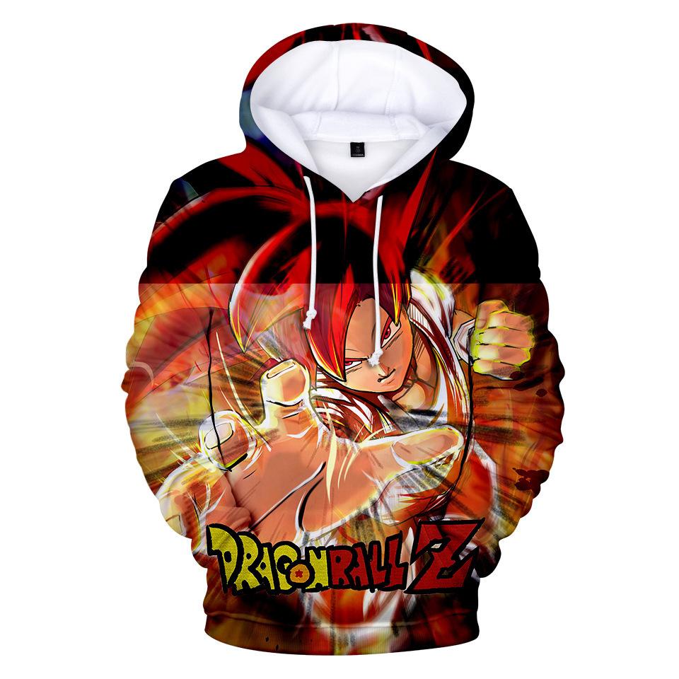 10 Colors Men Women Anime Hoodies New Streetwear Casual DRAGON BALL Z Cartoon Printed Hooded Pullover Sweatshirts