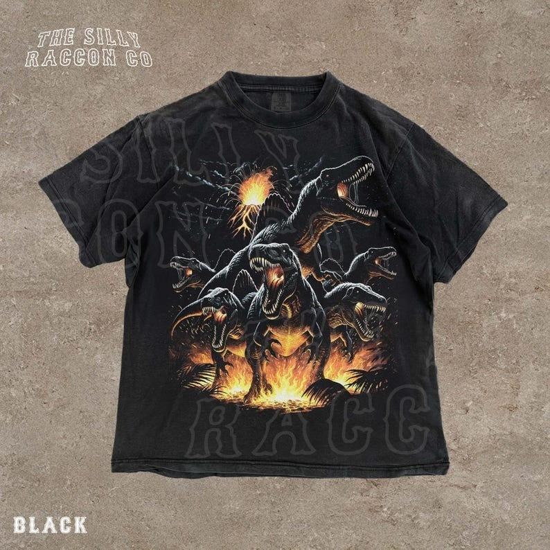 Spinosaurus Retro 90s Dinosaur Graphic Tee Prehistoric Tshirt Grunge Paleontol Unisex T-Shirt S